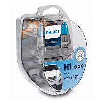 Лампа H1 12V W5W Philips Cristal Vision H1+W5W12258CVSM комплект 4 шт