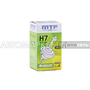 Лампа галогенная MTF light H7 12V 55W LONG LIFE
