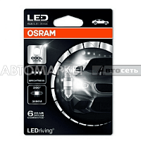 Лампа светодиодная 12V C5W Osram 6497CW-01B холодный белый