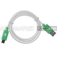 Кабель-переходник WIIIX USB-микроUSB светящийся зеленый (CBL710-UMU-10G) 1m