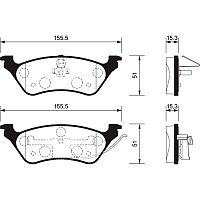 Колодки тормозные Sangsin SP1441 дисковые задние 