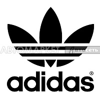 Наклейка "Adidas" наружн./внутр. черный 50*50см