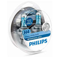 Лампа H4 12V 60/55W+W5W Philips White Vision Ultra комплект 2 шт.