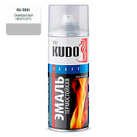 KUDO KU-5001 Эмаль термост. серебристая 520мл./22075