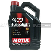 Motul моторное масло 4100 Turbolight 10W40 4л п/син. (100355)