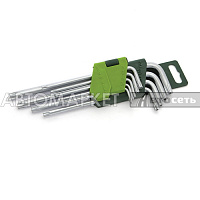 Набор ключей TORX Г-образные 9 штук Т10 х Т50 ДелоТехники 563591