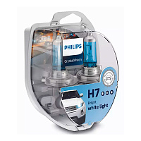Лампа H7 12V+W5W Philips Cristal Vision H7+W5W 12972CVSM комплект 4 шт